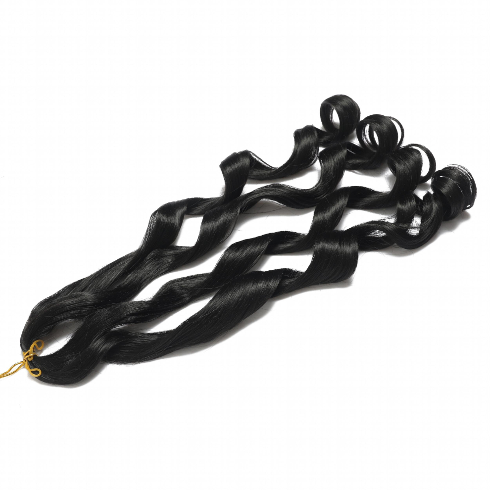 Unisex Multicoloured French Curly Crochet Braids 60 96 Cm Braided Hair Crochet Wavy Hair Extensions Synthetic Spiral Curly Chemical Fiber 75G