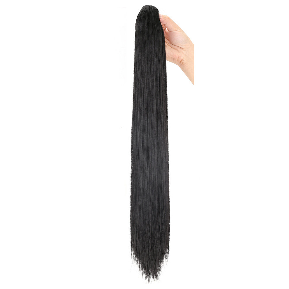 Unisex Multicoloured Synthetic Claw Clip On Ponytail Hair Extension Ponytail Extension Hair For Women Pony Tail Hair Hairpiece