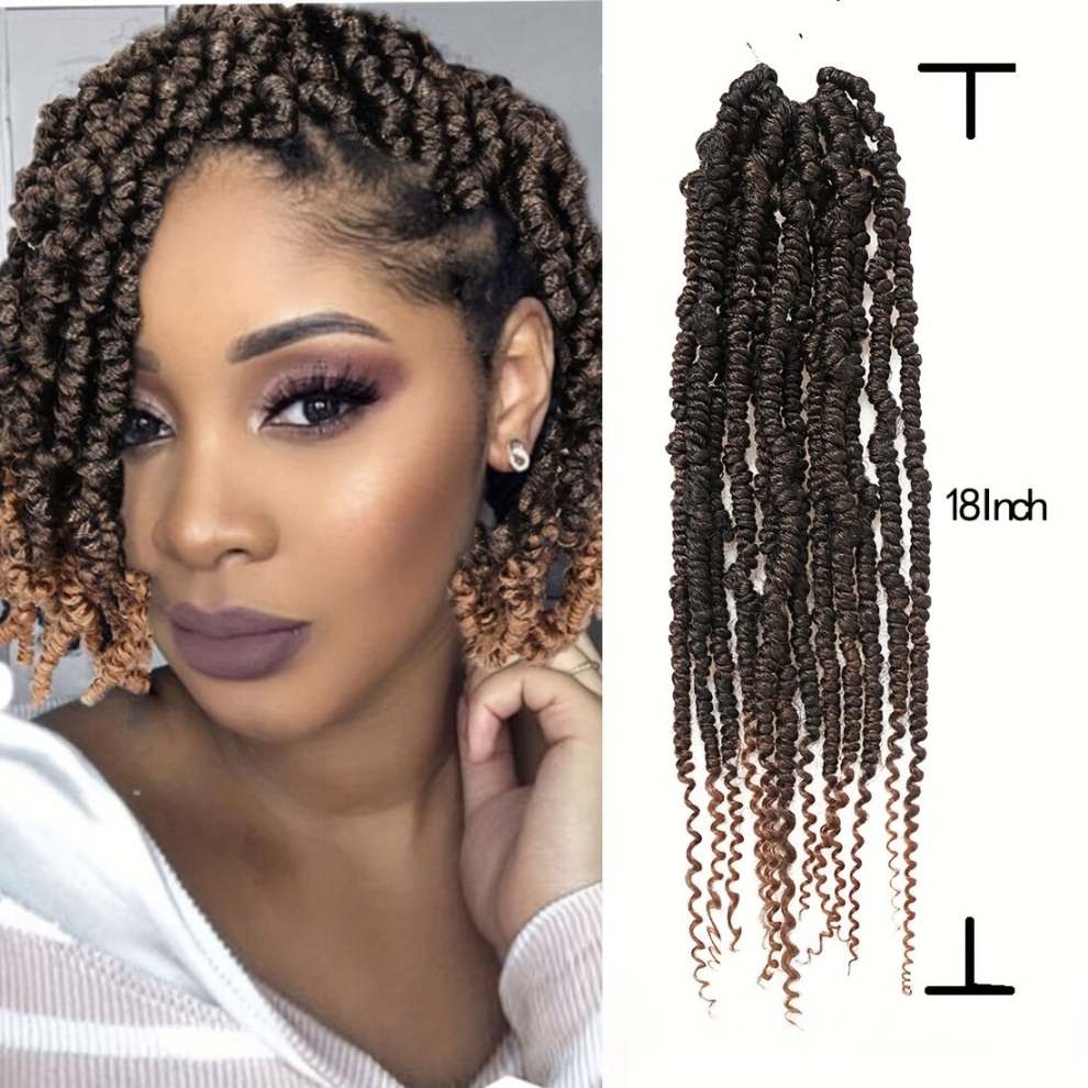 Pre twisted Passion Twist Godness Braiding Hair Extensions Already Passion Twist Crochet Braids Synthetic Braiding Wig 1B BUG 45 72 Cm