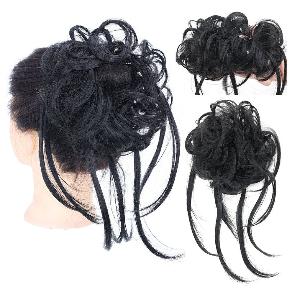 Wavy Synthetic Chignon Hair Piece for Messy Bun and Updo Tousled Tail Hair Extensions with Scrunchie Easy to Style and Wear