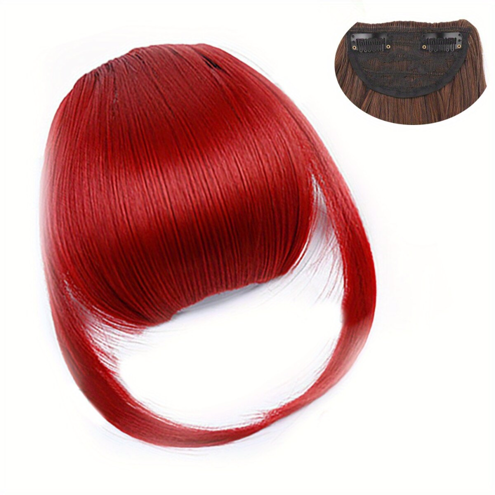 Heat Resistant Clip In Bangs for Women Short Synthetic Wig with Heat Resistant Hairpin Extensions