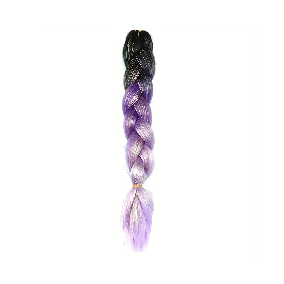 Unisex Multicoloured 1Pc Ombre Braiding Hair 66 04Cm Braid Hair Extensions Pre Stretched High Temperature Synthetic Crochet Braiding Hair Jumbo Braided Wig For Women