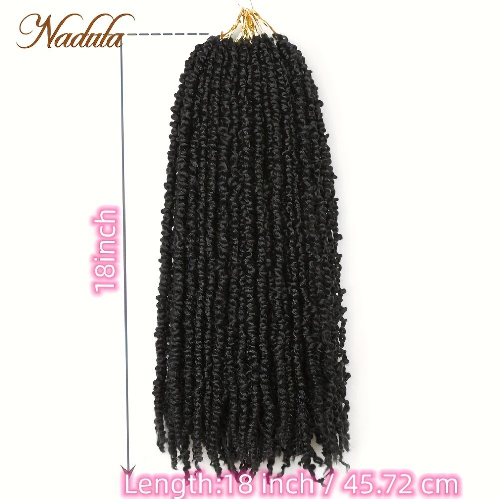 Unisex Multicoloured 18 Inch Afro Curly Braiding Hair Extensions 24 Strands 70G Pack Burgundy Brown & Synthetic Crochet Hair Extensions For Women Goddess Faux Locs Crochet