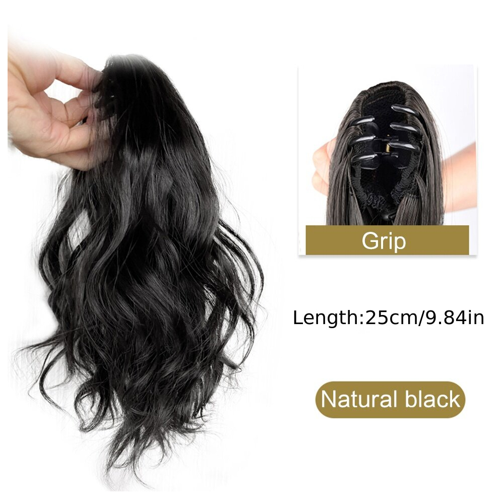 Unisex Multicoloured Claw Ponytail Curly Wavy Ponytail Extensions Synthetic Clip In Hair Extensions Natural Looking For Daily Use