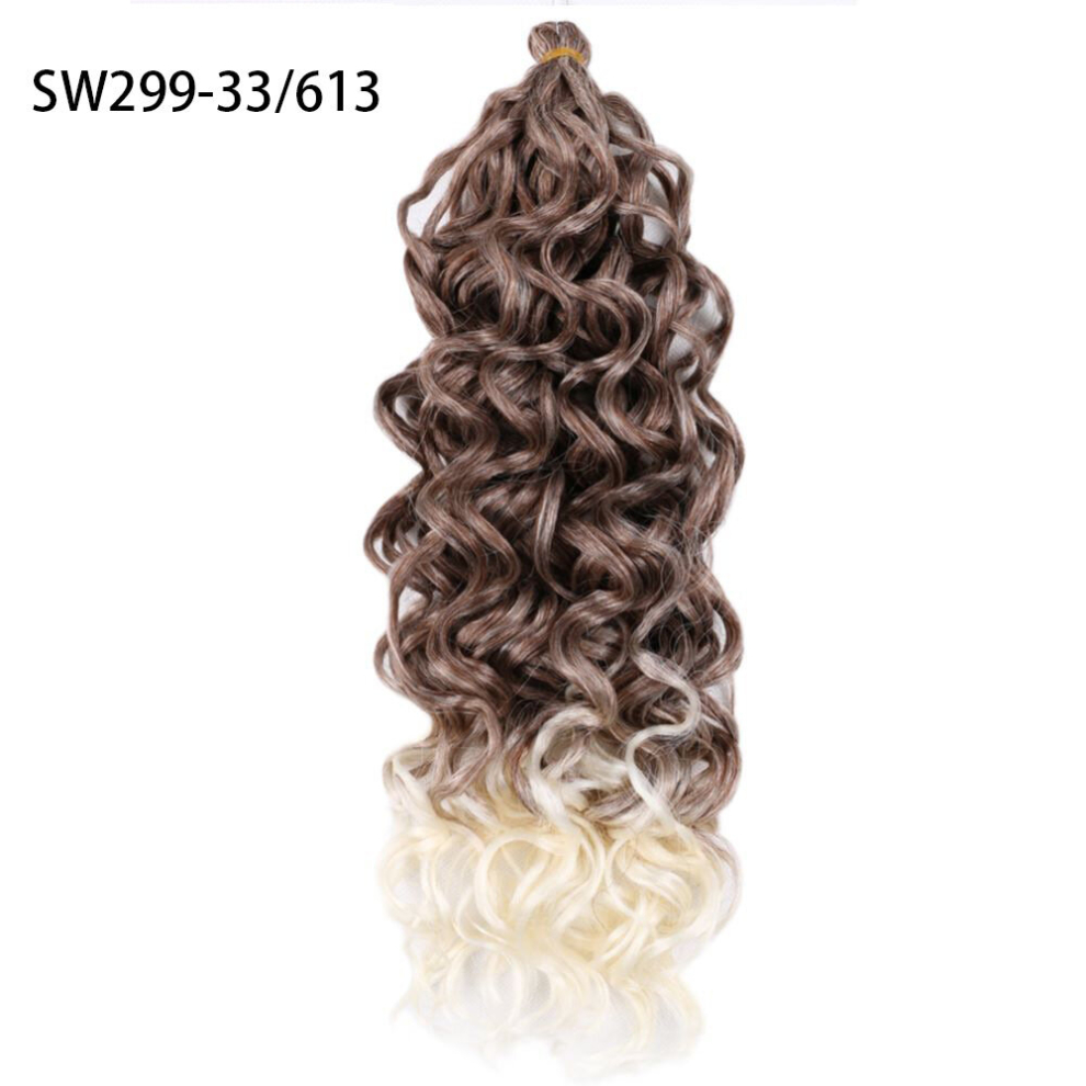 Long Curly Wavy Hair Pieces Synthetic Crochet Hair Extensions Natural Looking For Daily Use
