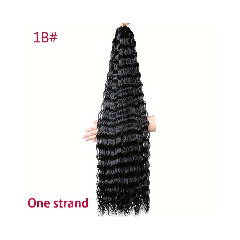 Long Curly Hair Deep Curly Synthetic Crochet Hair Extensions Natural Looking For Daily Use