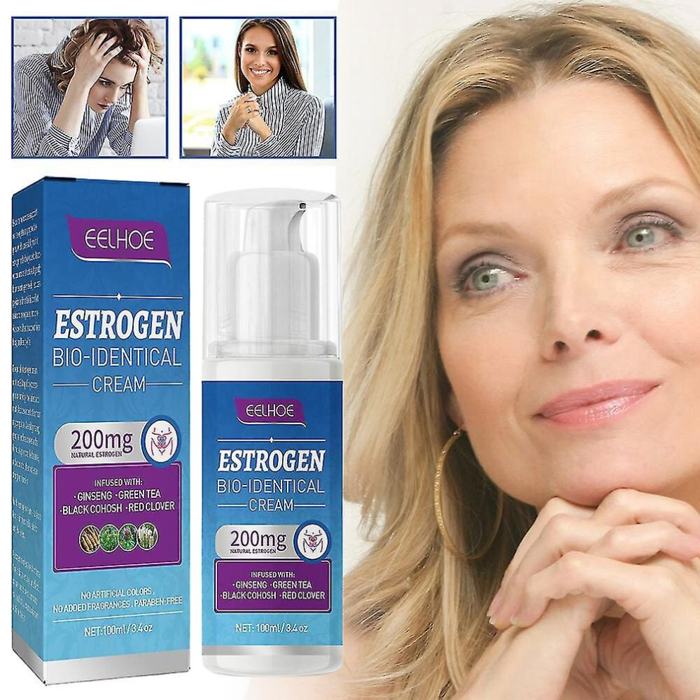 Cream 100Ml Estrogen Natural Bio-Identical Menopause Relief Balance Therapy Hk