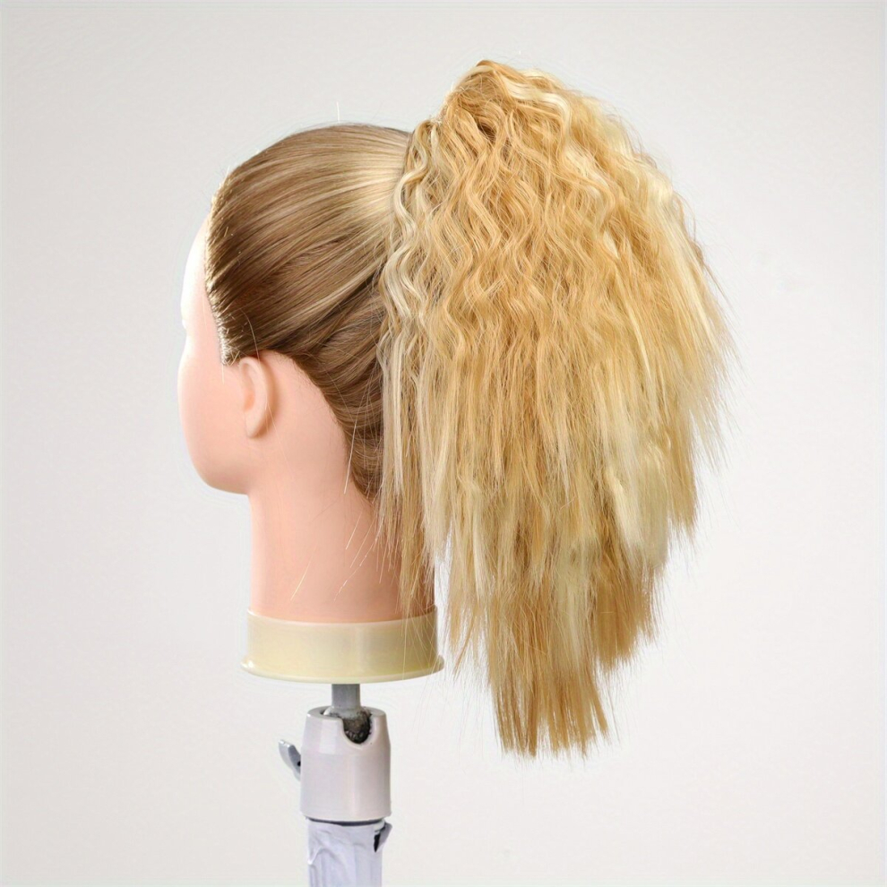 30 48 Cm Curly Wavy Ponytail Extension Short Corn Wave Ponytail Drawstring Ponytail Extension For Women Ombre Kinky Curly Wave Drawstring For Women