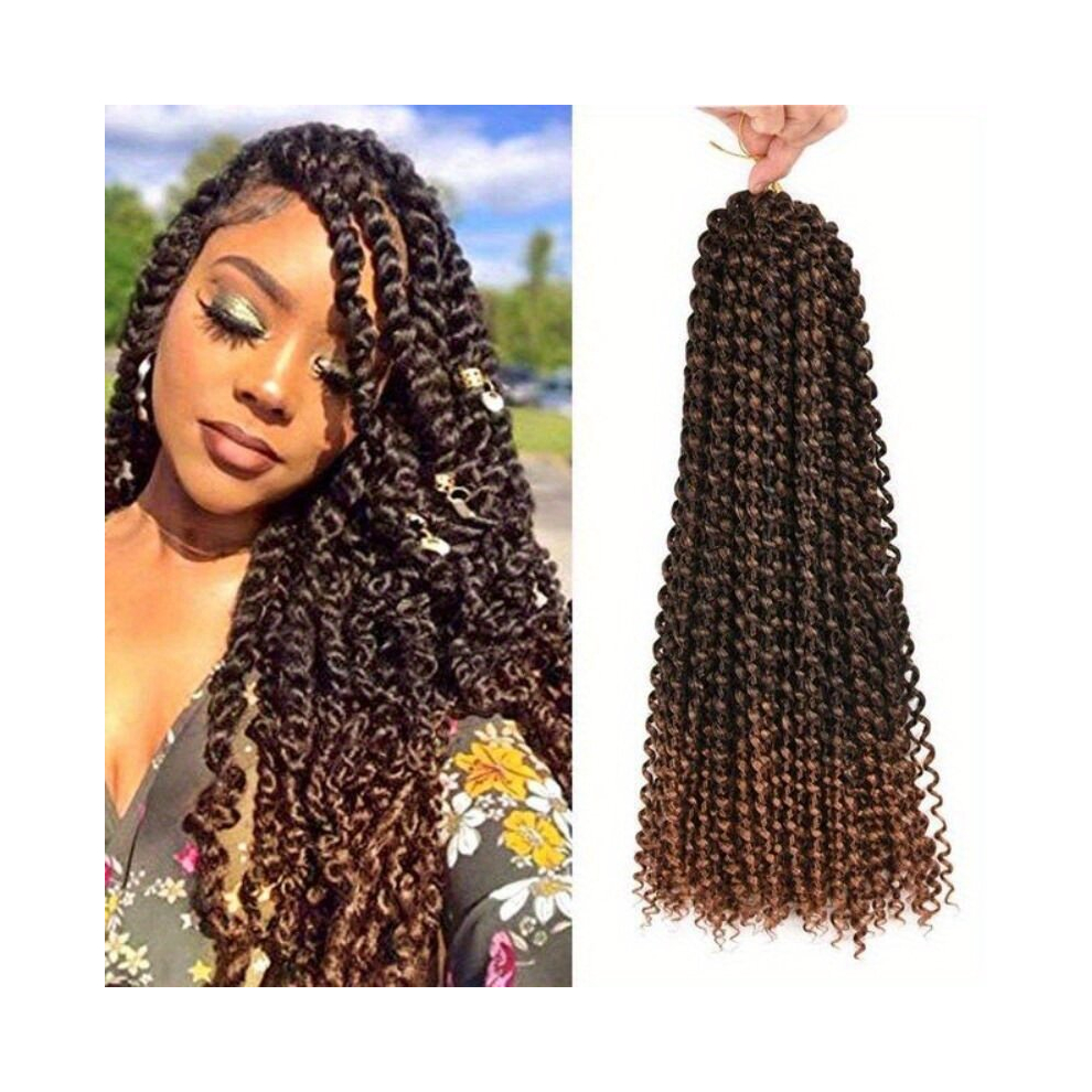 18 Inch 6 Pack Dream Like Passion Twist Hair Extensions Crochet Curly Locs Braids Extensions For Women Synthetic Braiding Hair Extensions