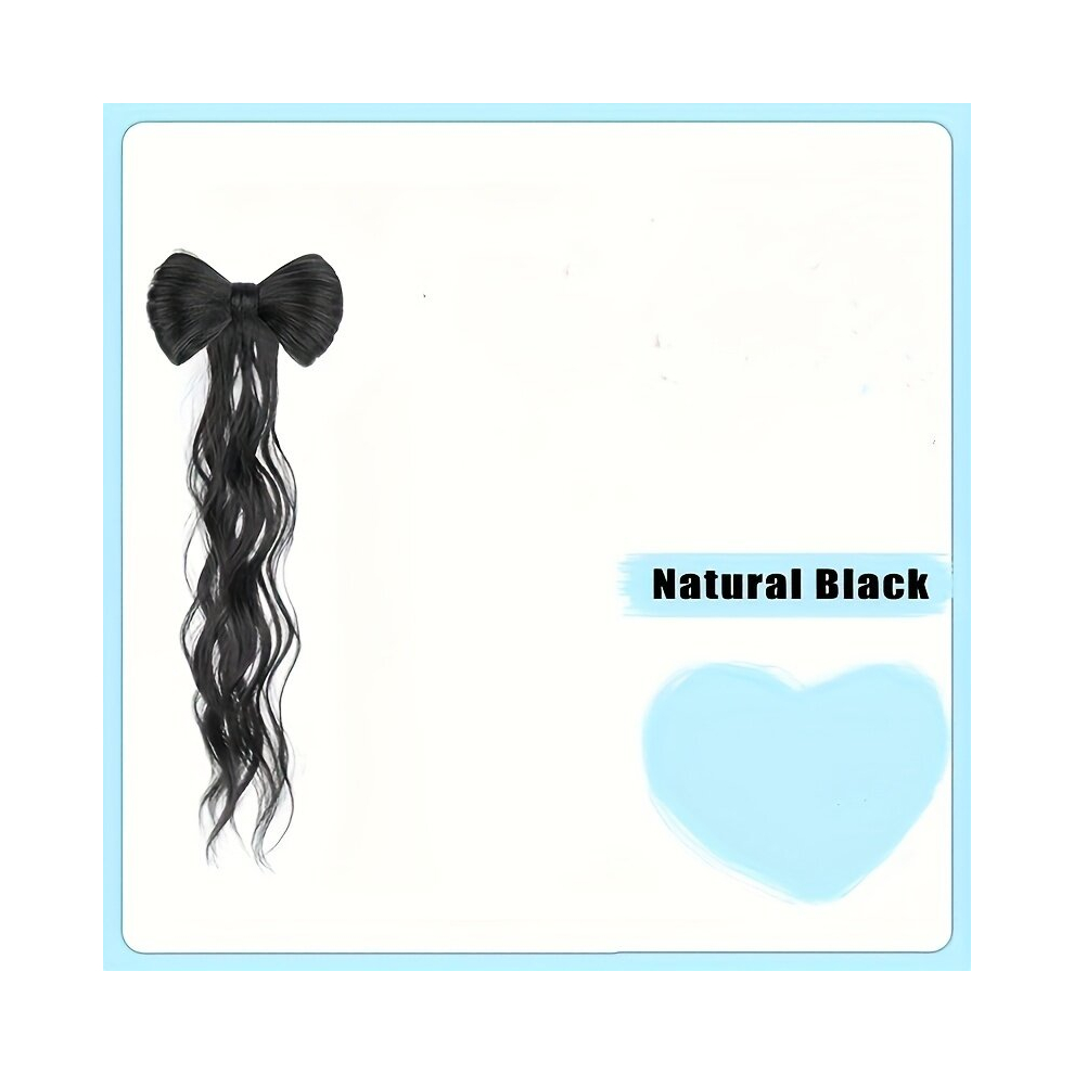 Bowknot Hair Bun Ponytail Hanfu Hair Bun Synthetic Clip In Hair Extensions Natural Looking For Daily Use