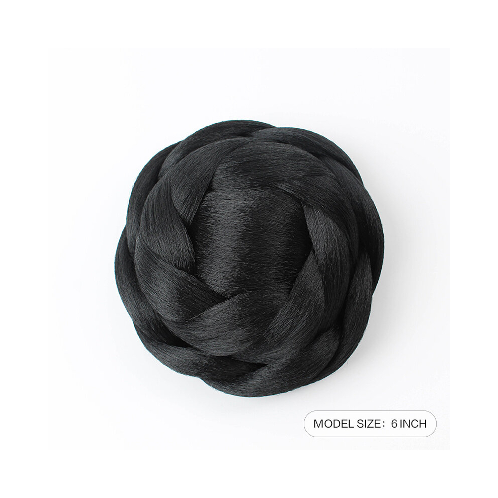 15 24 Cm Braided Hair Buns Updo Chignon Synthetic Clip In Hair Extensions