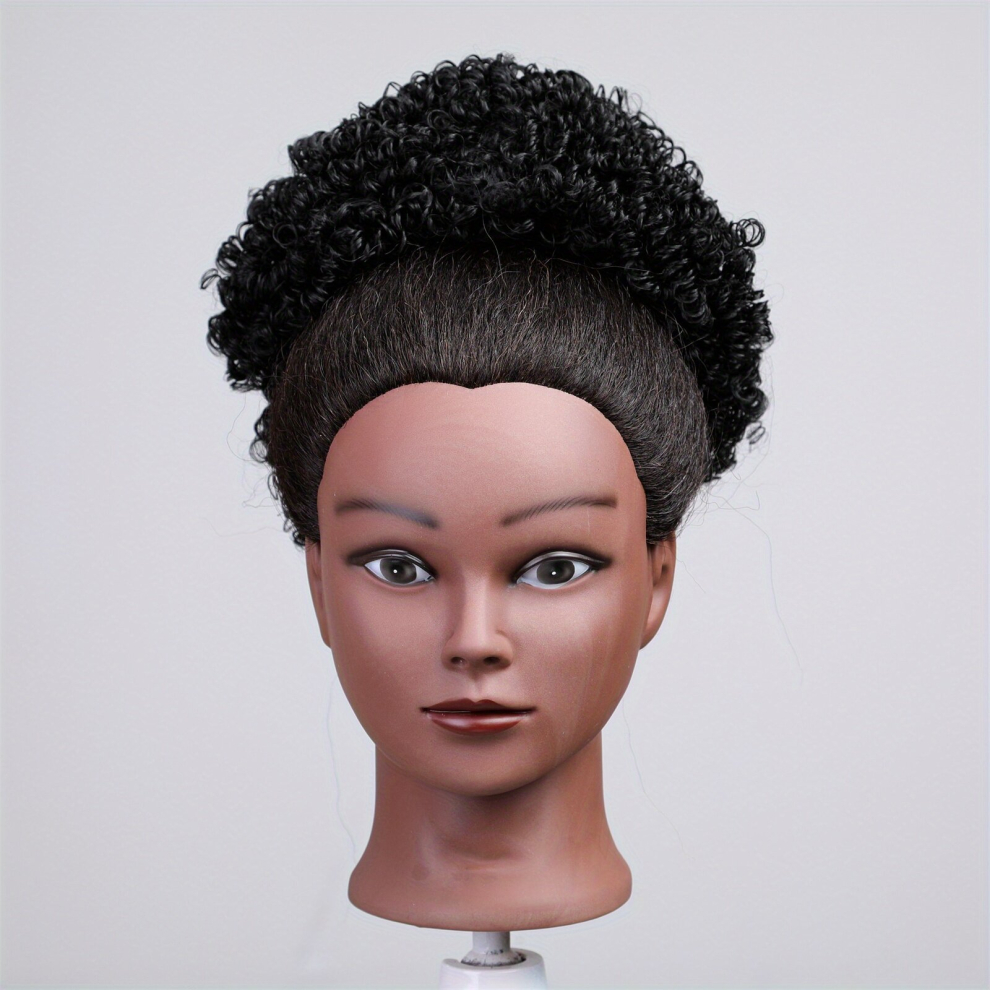Unisex Multicoloured Afro Puff Kinky Curly Drawstring Ponytail Extension For Women Synthetic Short Afro Kinky Curly Afro Bun Extension Hairpieces Updo Hair Extensions With