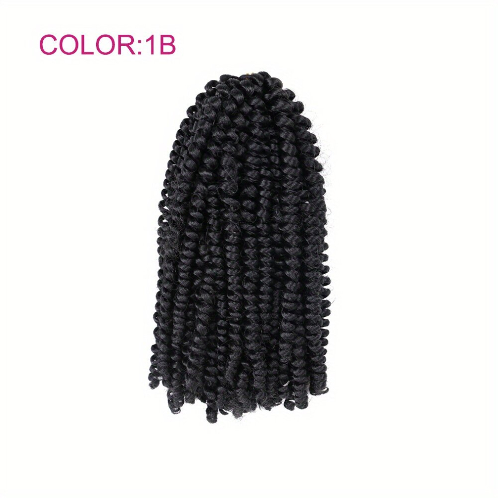 Unisex Black 20 32 Cm Spring Twist Hair Fluffy Bomb Twist Crochet Braiding Hair Extensions Ombre Bouncy Passion Twist Crochet Hair Afro Curl Braids Extenisons