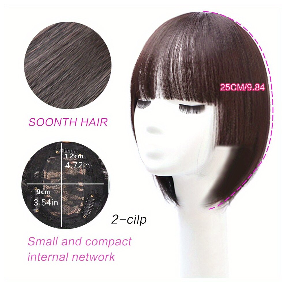 Unisex Multicoloured Topper With Bangs Synthetic Clip In Hair Pieces Natural Looking For Daily Use 25