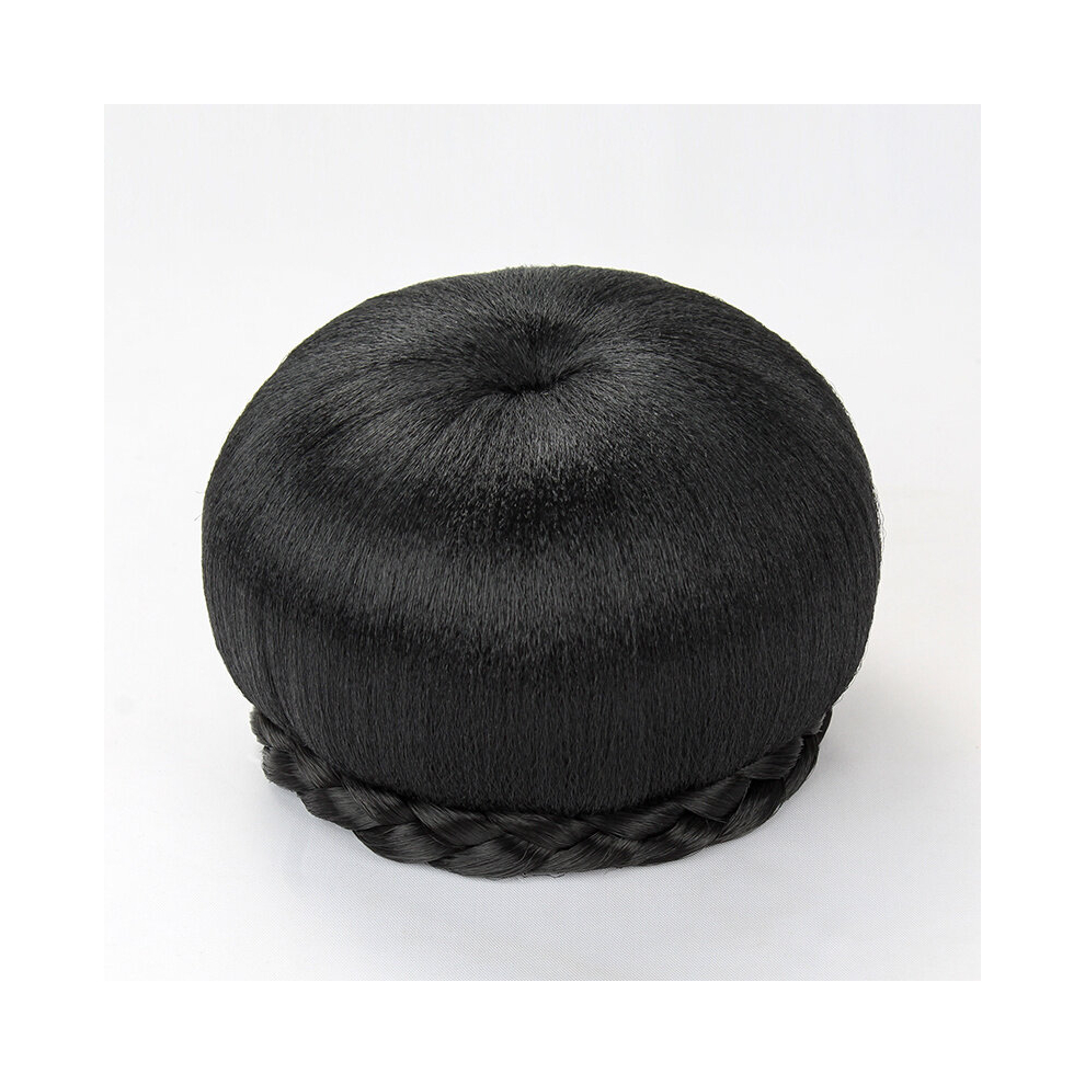 Unisex Multicoloured Synthetic Braided Chignon Hair Cover Synthetic Fiber Clip In Hair Bun Womens Donut Roller Hairpieces