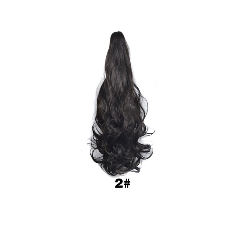Long Wavy Curly Claw Ponytail Clip In Hair Extension Synthetic Blonde Hairpiece Wig for Women Add Volume and Style to Your Hair