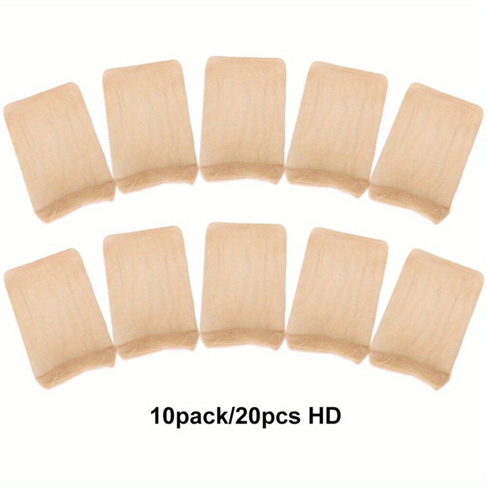 Unisex Multicoloured 10 20Pcs Invisible Hd Wig Cap Thin Stocking Cap Nylon Stretch Mesh Hd Wig Caps Hair Net For Weave Sheer Hd Wig Cap For Wig