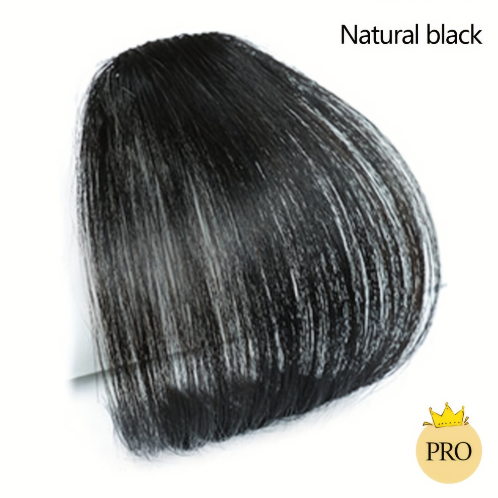 Unisex Multicoloured Air Bangs Human Hair Clip In Hair Extensions Natural Looking For Daily Use