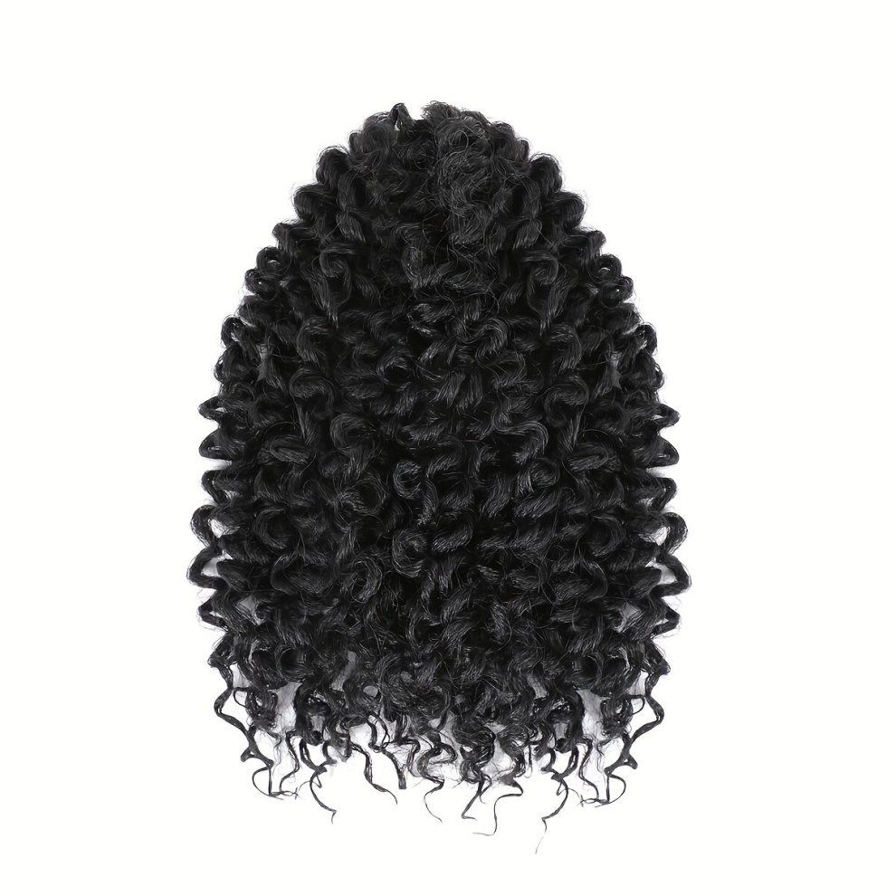Curly Crochet Hair Braids Hair Extensions 8 Inch Synthetic Braiding Hair For Women 10 Strands Pack