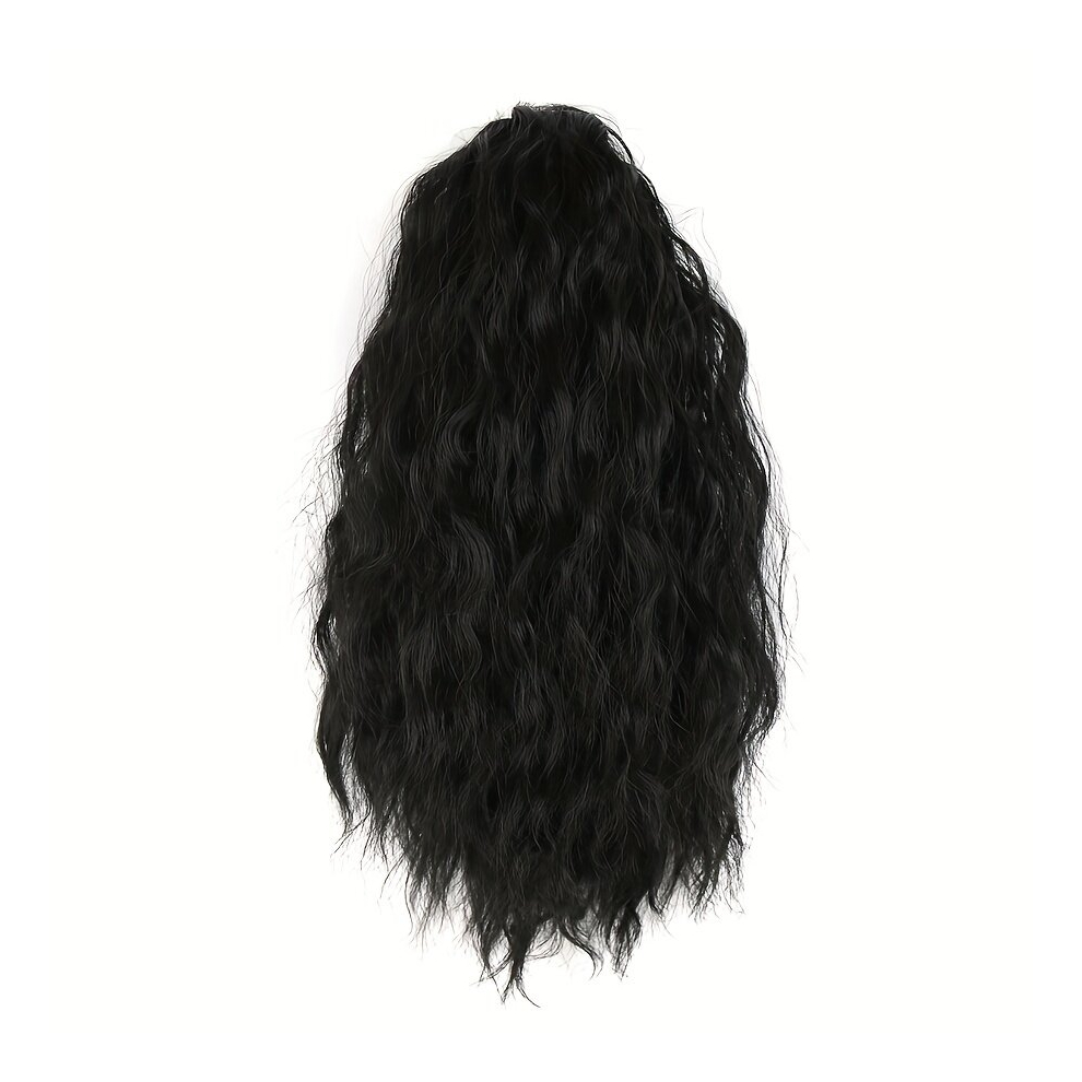 Drawstring Ponytail Medium Long Curly Wavy Ponytail Extensions Synthetic Clip In Hair Extensions Natural Looking For Daily Use