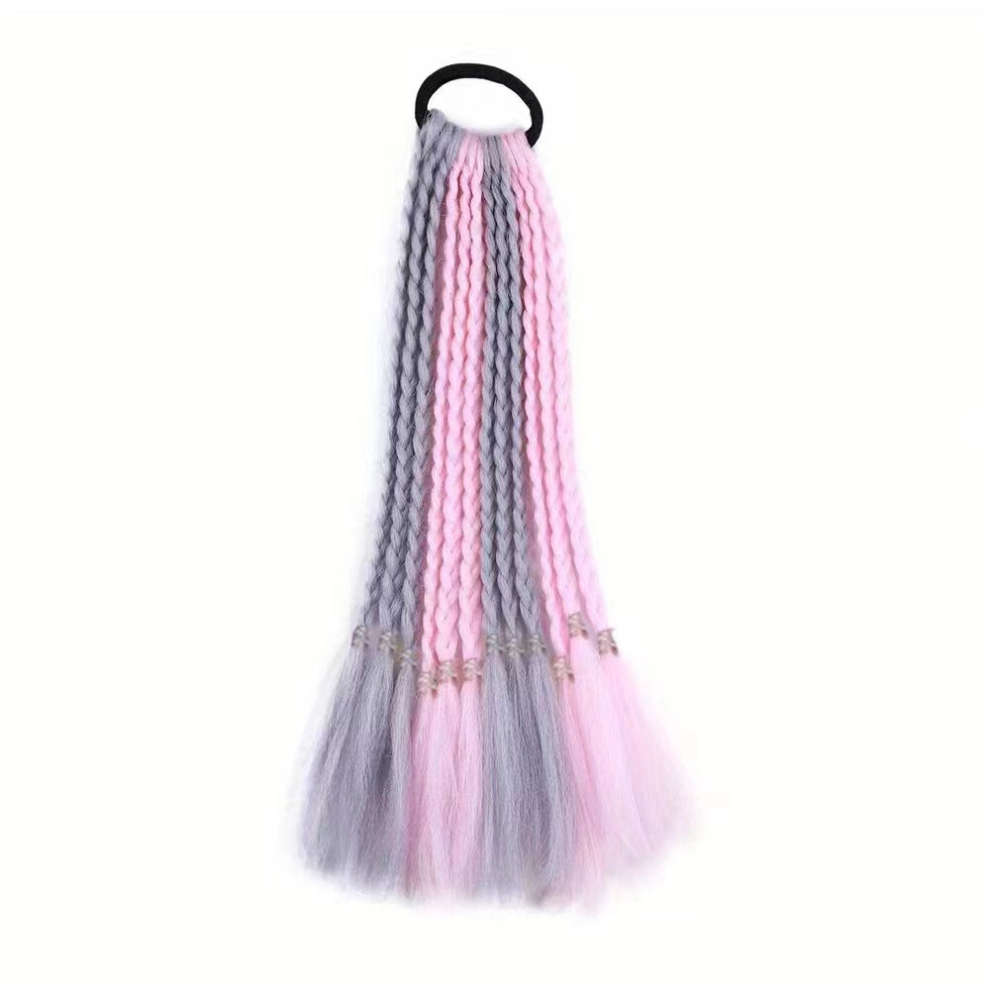 Colorful Three strand Braid Hair Pieces Synthetic Crochet Hair Extensions 20 Fashionable For Daily Use Party Cosplay Halloween