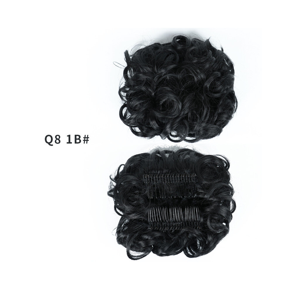 Chignon Wedding Hairpiece Curly Bun Extensions Scrunchie Updo Hair Pieces Synthetic Combs In Messy Bun Hair Piece For Women