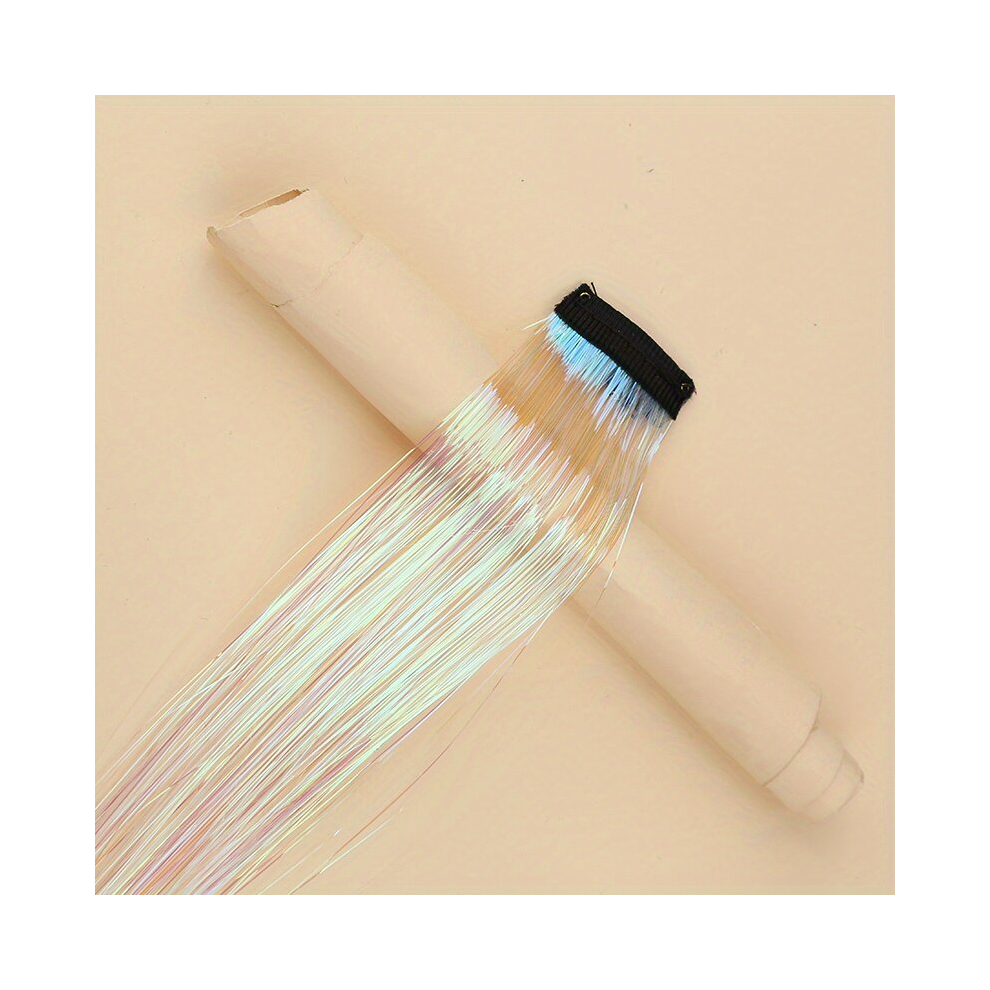 45 72 Cm Colorful Hair Tinsel Party Highlight Hair Extensions Synthetic Straight Long Hairpiece Hair Accessories