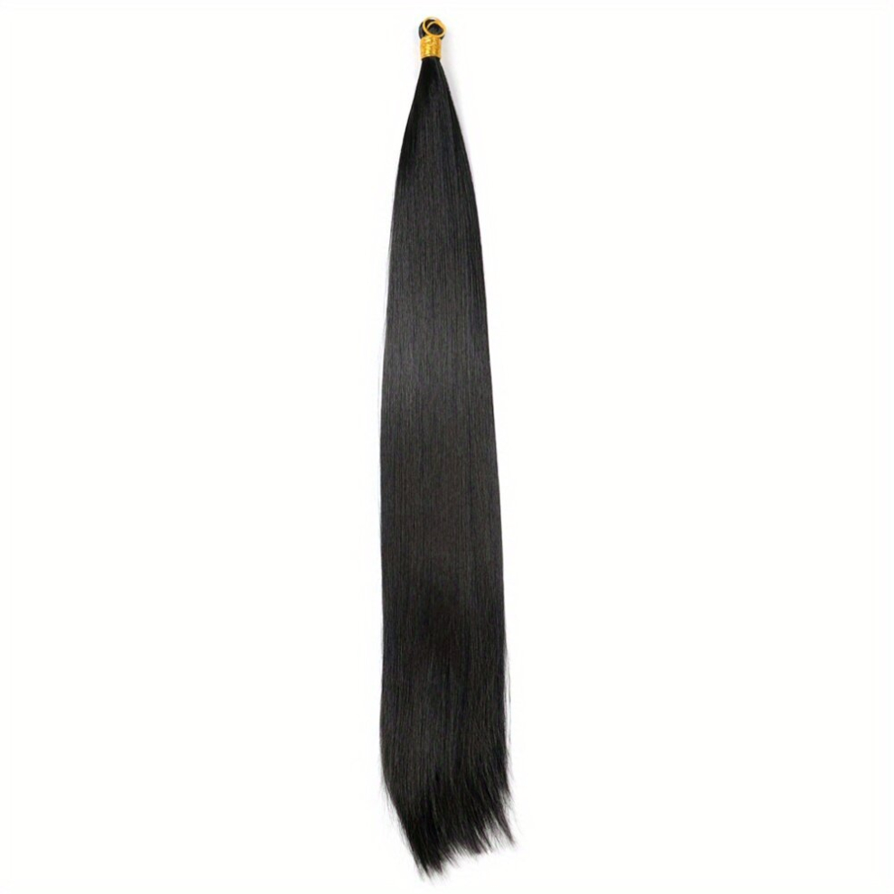 55 88 Cm Long Straight Synthetic Bundles Easy Silky Bulk Crochet Braid Bundle Pre Stretched Soft Silk Bulk Hair Extensions For Woman