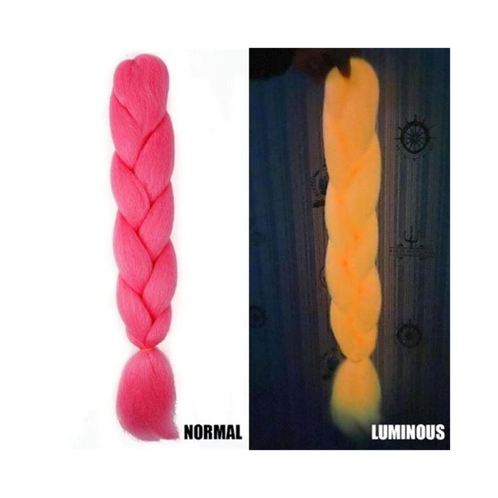 Luminous Three strand Braid Hair Pieces Synthetic Crochet Hair Extensions 60 Fashionable For Daily Use Party Cosplay Halloween