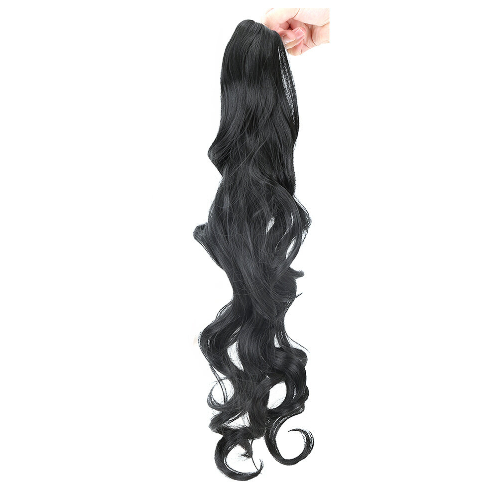 Unisex Multicoloured Synthetic Hair Heat Resistant Wavy Claw Clip In On Ponytail Hair Extensions Clip In Claw Synthetic Hairpieces