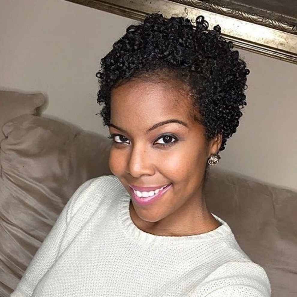 Unisex Black Short Curly Afro Wig Full Wigs For Women Synthetic Short Pixie Cut Wigs Curly Wig