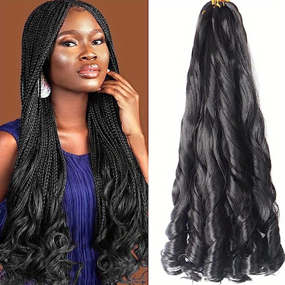 6 Packs French Curly Braiding Hair 55 88 Cm Loose Wave Spiral Curly Crochet Hair For Women Pre Stretched Braiding Hair With Curly Ends