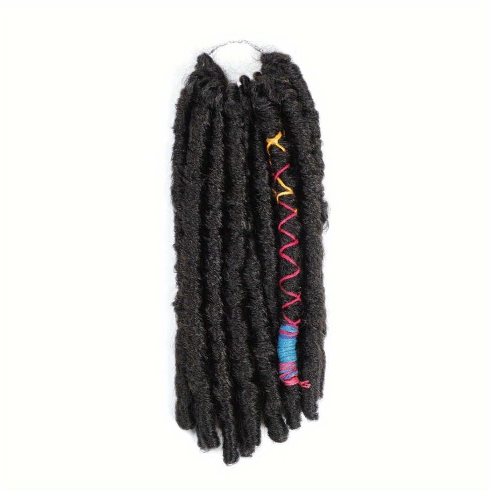 Unisex Black Synthetic Dreadlock Faux Locs Braiding Hair Extensions Crochet Hair Dreadlocks Jumbo 30 48 45 72 Cm 12 Strands Crochet Hair Extensions