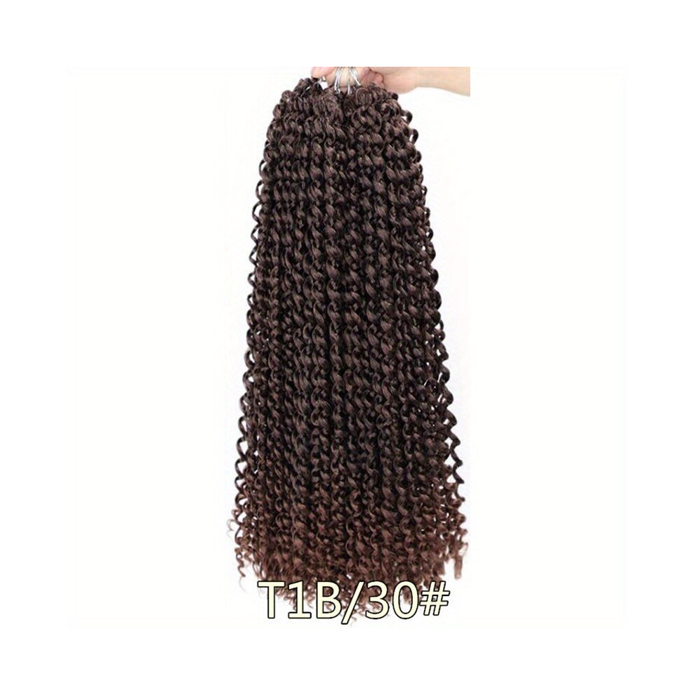 Unisex Multicoloured 45 72 Cm Passion Twist Crochet Braids Hair Extensions Ombre Synthetic Crochet Hair Water Wave Braiding Hair