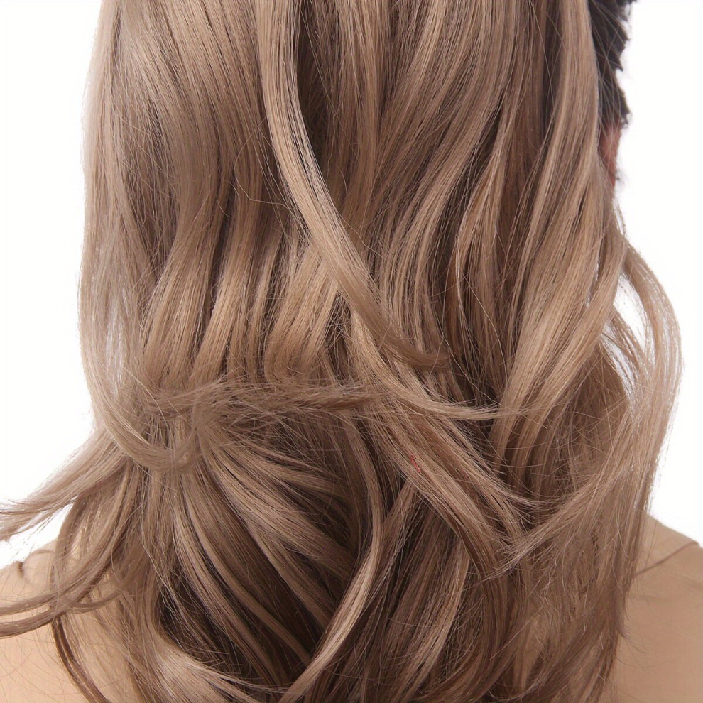 Light Brown blonde bleach Blonde Ponytail Extension Curly Synthetic Hairpiece Fully Short Ponytail Bun Extensions Hair Accessories For Women