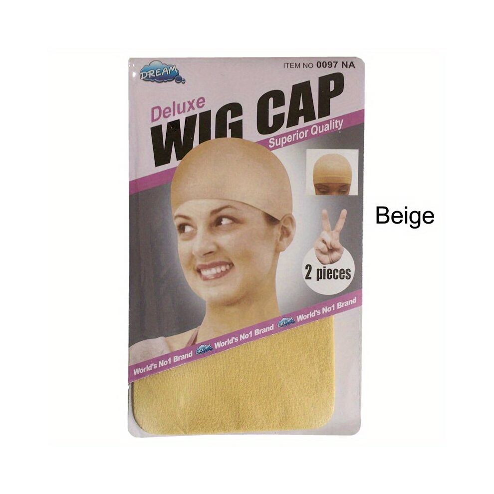 2 Pieces Pack Wig Cap Stockings Wig Cap Hair Net For Weave Hairnets Wig Nets Stretch Mesh Cap For Making Wigs Size