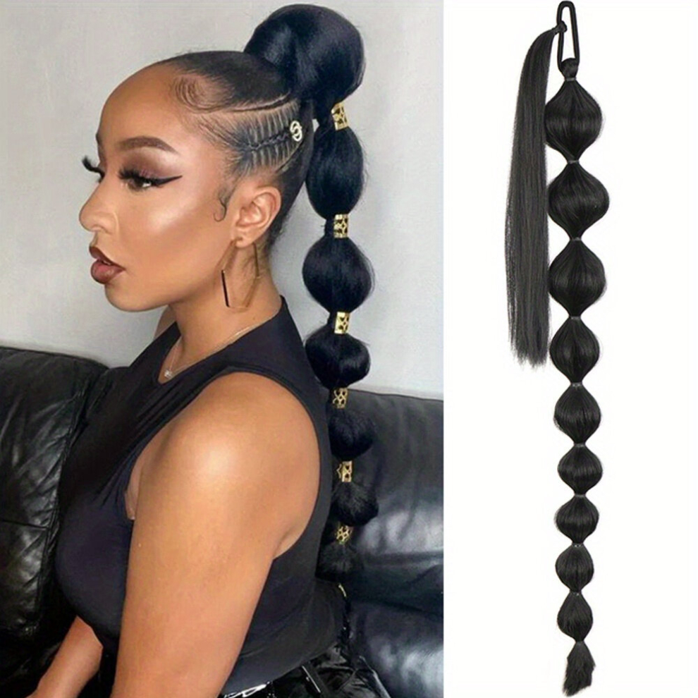 Long 73 Synthetic Paopao Ponytails Long Wrap Around Ponytail With Rubber Band Cosplay Hair Accessories