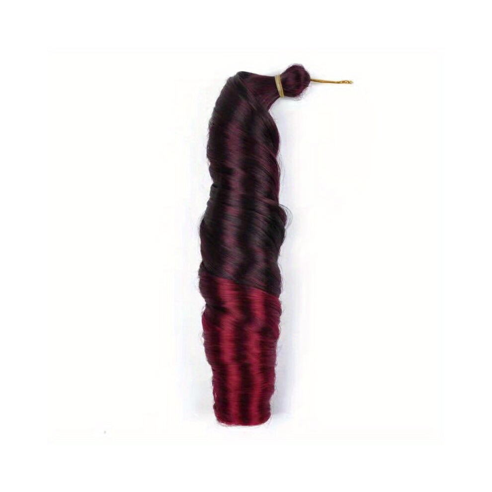 Unisex Brown Ombre Loose Wave Crochet Braids Hair Synthetic Crochet Hair Extensions Pre Stretched Braiding Hair