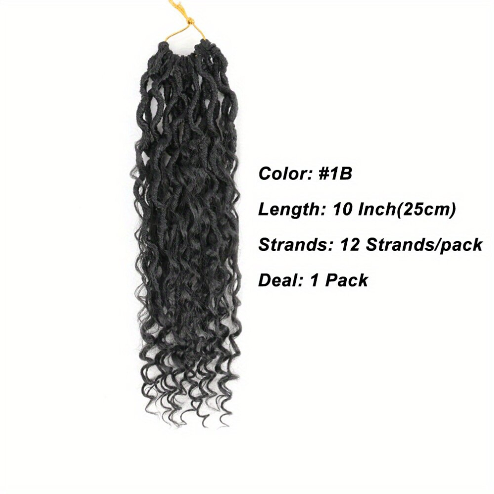 Unisex Multicoloured Synthetic Goddess Locs Crochet Hair 25 4 Cm Pre Looped River Locs Crochet Braids Boho Hippie Locs Crochet Hair For Women
