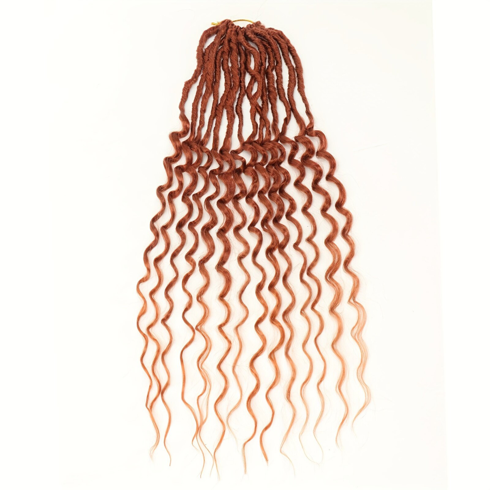 Unisex Multicoloured Faux Locs Crochet Hair 60 Pre Looped Long Goddess Locs Crochet Hair Curly Locs Crochet Hair With Soft Wavy Ends Dreadlocks Faux Crochet Locs Synthetic