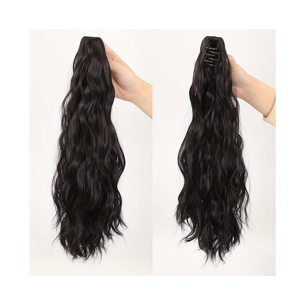 Claw Ponytail Long Curly Wavy Ponytail Extensions Synthetic Clip In Hair Extensions Natural Looking For Daily Use
