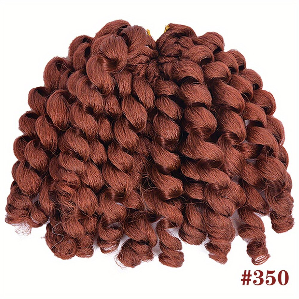 Unisex Multicoloured Wand Curl Crochet Hair Jamaican Bounce Crochet Hair Short Curly Braids Hair Curly Crochet Hair For Women
