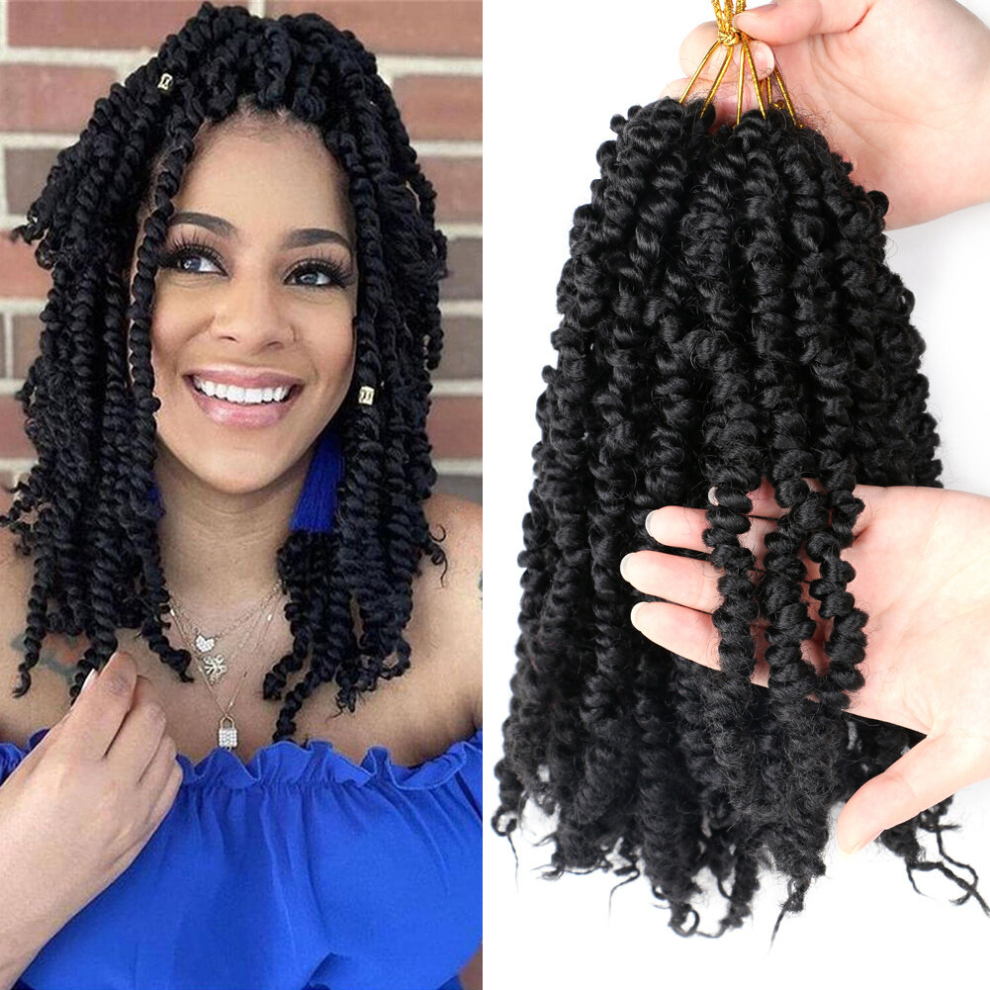 10 18 24 Inch Long Bob Passion Twist Crochet Hair Ombre Pre Twisted Crochet Braids Pre Looped Bohemian Synthetic Braiding Hair