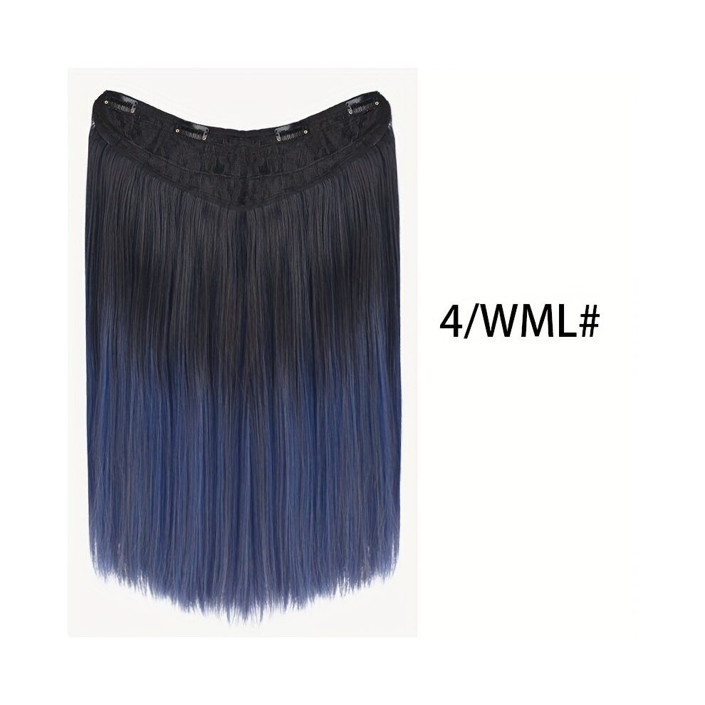 Synthetic Hair Clips In Hairpiece Long Straight Hair Clips In The Hair Extensions Synthetic Hair Extensions Include Gradient Wigs