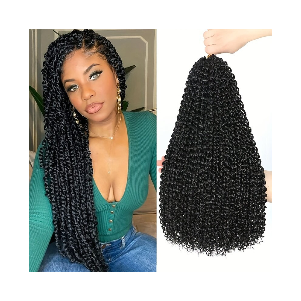 Long Passion Twist Hair Extensions Water Wave Crochet Passion Twist Hair Braids Synthetic Crochet Braiding Hair Extensions For Women