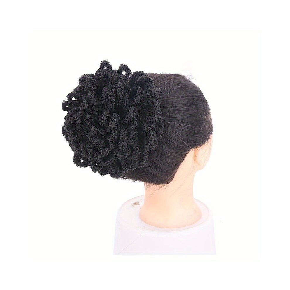 Unisex Multicoloured Dreadlock Bun Afro High Puff Drawstring Ponytail Extensions Faux Locs Clip In Pony Tail Loc Ponytail Extensions For Women Girls