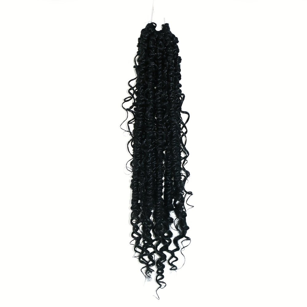 Unisex Multicoloured Goddess Locs Crochet Hair River Loc Braids With Curly Ends Spring Twist Braids Hair Pieces Synthetic Crochet Hair Extensions 40 75G