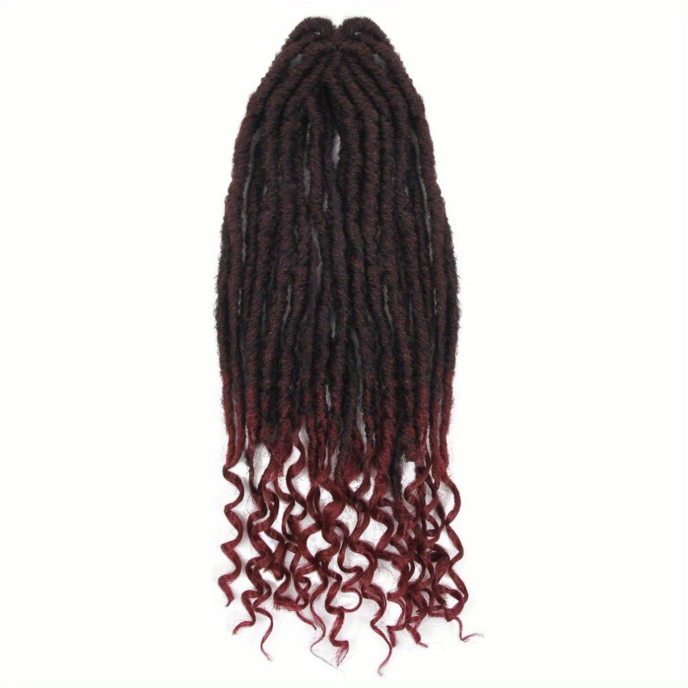 Unisex Brown 1 Pack 45 72 Cm Ombre Goddess Crochet Box Braids With Curly Ends Synthetic Braiding Hair Extensions Spring Senegalese Twist Crochet Braids Extensions