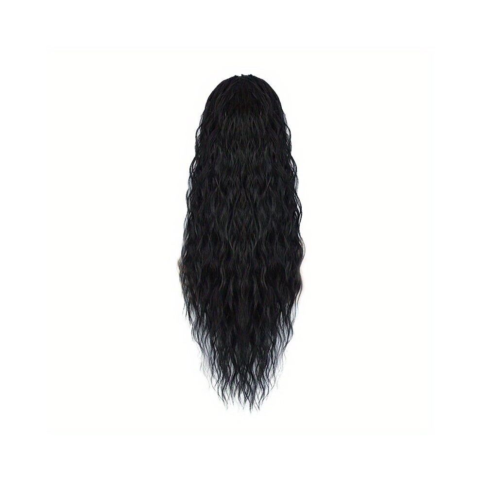 Long Curly Water Wave Drawstring Ponytail Synthetic Clip In Hair Extensions