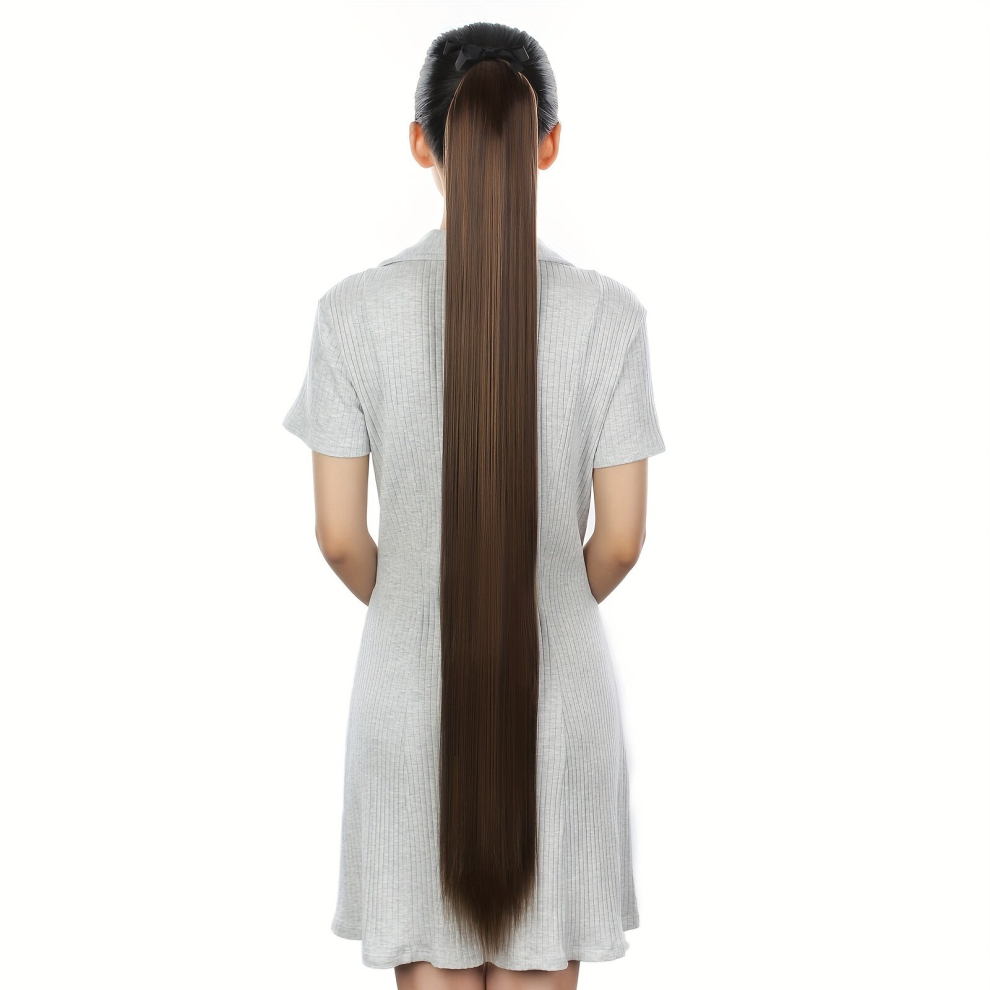 Unisex Multicoloured Synthetic Pony Tail Hair Wigundle False Hair Tail Hair Ponytail In Straight Clip Hairpiece With Hairpins Extensions For Women